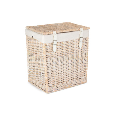 Wicker Laundry Hamper Basket with Lining