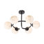 6 - Light Matte Black Chandelier Pendant
