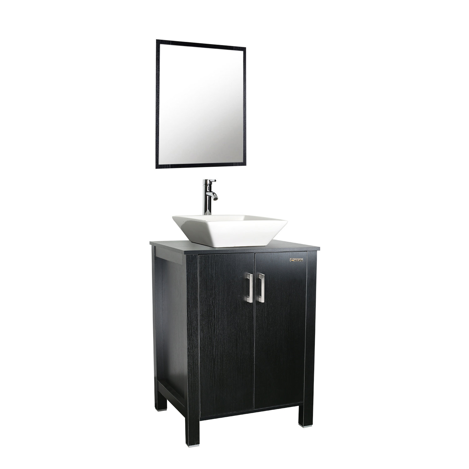 ECLIFE 24'' Single Bathroom Vanity with Manufactured Wood Top with Mirror Wayfair