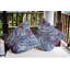 Housse et insert de coussin d'extérieur carré en mélange de marbre-672044436-672044435