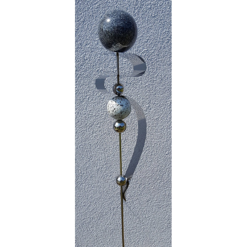 Dawda Stainless Steel Garden Stake, Granite -colored anthracite
