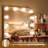 Makeup Vanity With LED Lighted Mirror And 5 Open Shelves For Bedroom-837070698