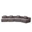 Deux sièges courbés et deux sièges simples, canapé modulaire courbé en chenille avec 4 coussins, canapé modulaire symétrique courbé, deux sièges courbés et deux sièges simples-981051921