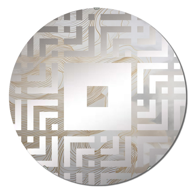 Blaguna - Miroir mural carré, 23,6 po x 23,6 po