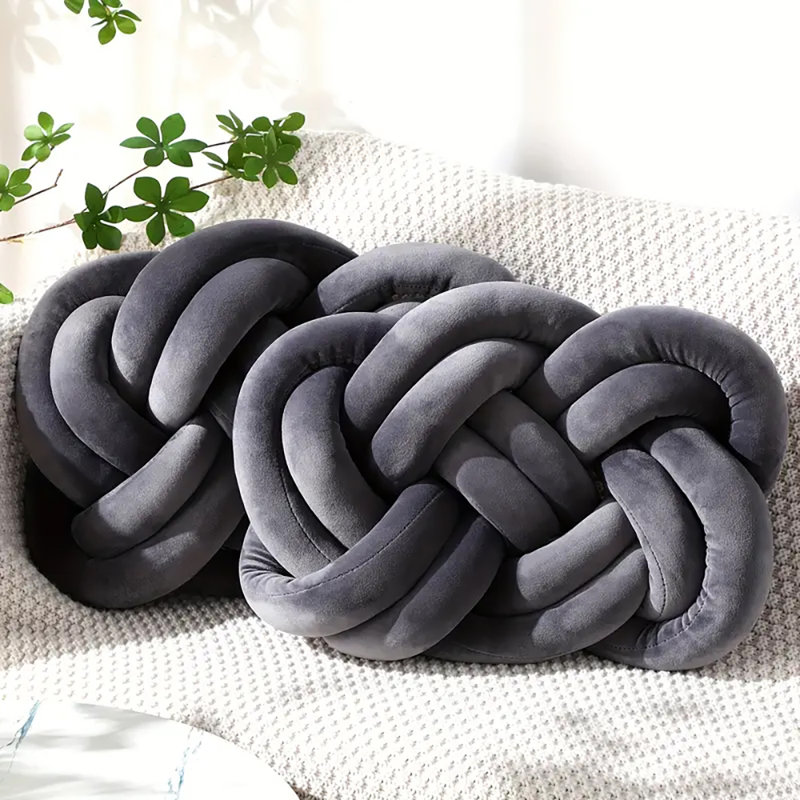 Cotton Backrest Cushion, Black