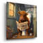 «Highland Cow on toilettes» par Epic Portfolio, art mural en verre acrylique-2096130371