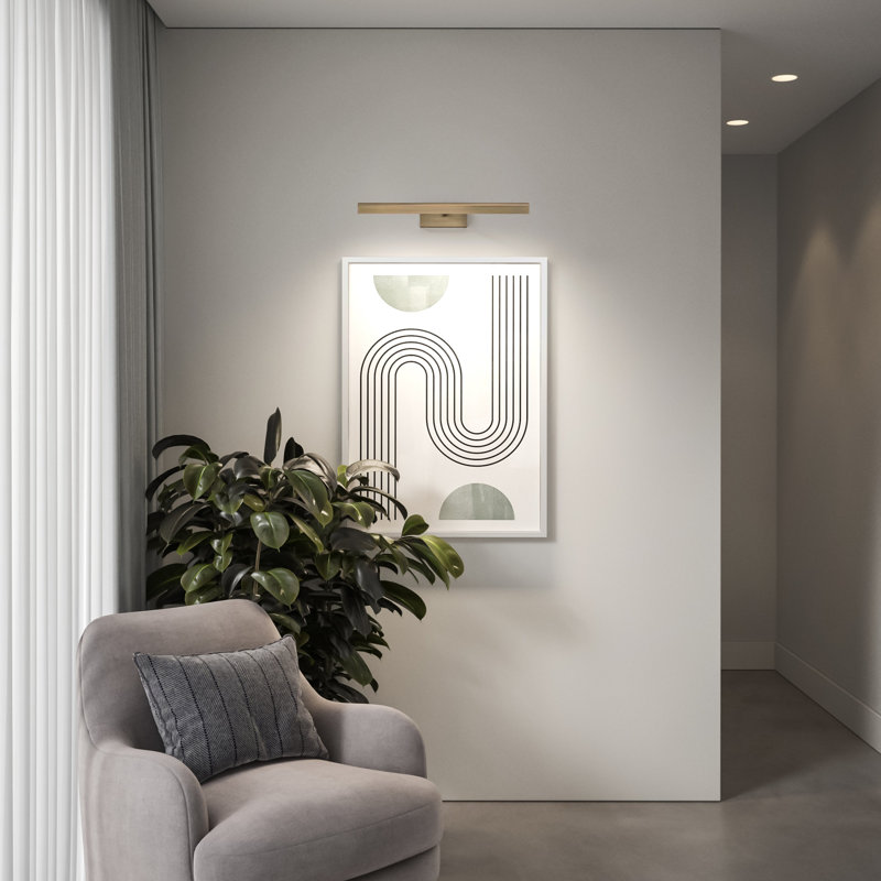 Renoir, 2.36" H x 20.47" W x 9.65" D, Matt Brushed Brass, 612 Lumens