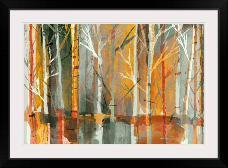 «Sunset» par Chay, reproduction d'art, Cadre noir, H 20 po x l 26 po x P 1 po