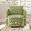 Fauteuil d'appoint rembourré 29,9 po avec base pivotante à 360 ° pour salon, chambre à coucher, bureau ou hôtel-1637445171