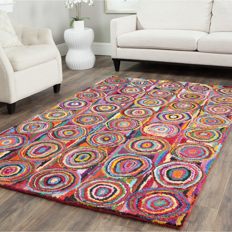 Anaheim Hand Tufted Cotton Geometric Rug, Rectangle 6' x 9'