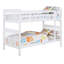 Lit simple / simple en blanc, construction en pin et garde-corps, look contemporain pour la chambre à coucher, style