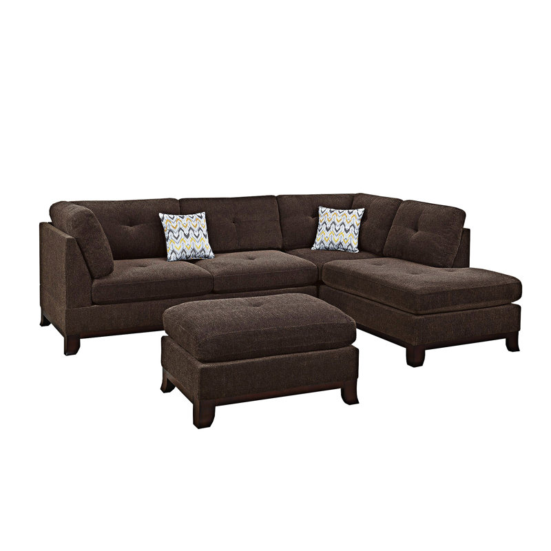 Canapé modulaire réversible avec repose-pieds