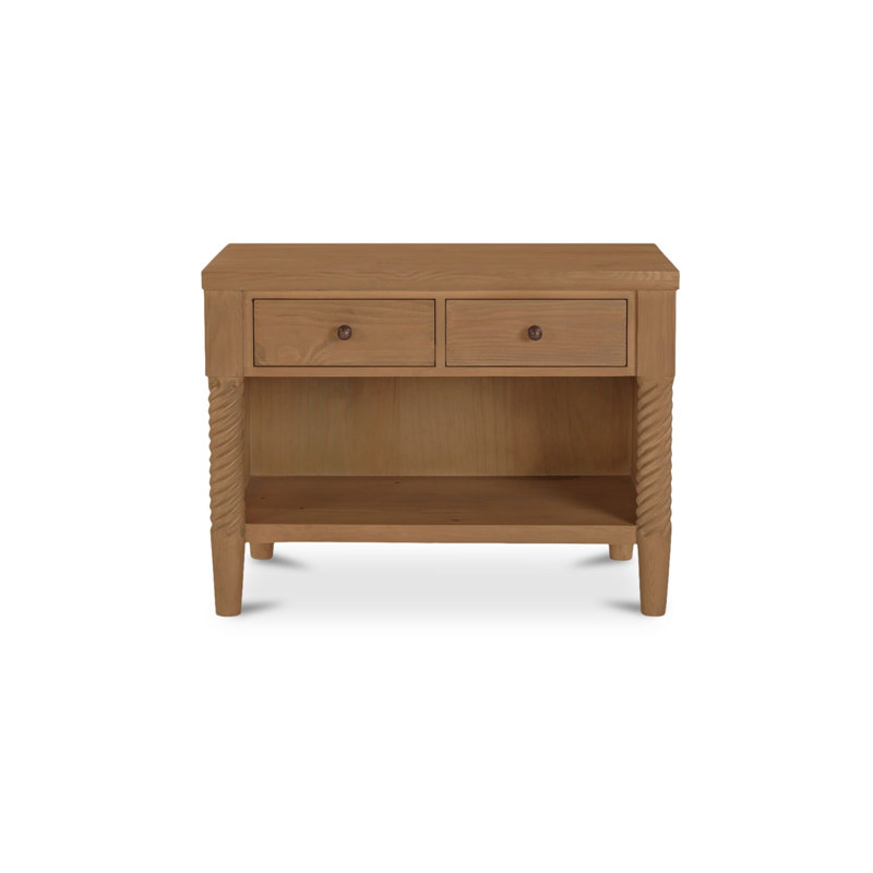 2 - Drawer Solid Wood Nightstand