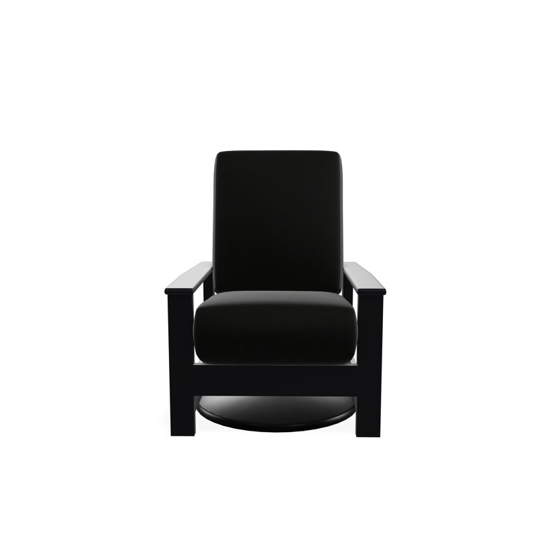 Leeward Marine Grade Polymer Deep Seating Cushion Swivel Hidden Rocker, Black, Black 5D Sunbrella®