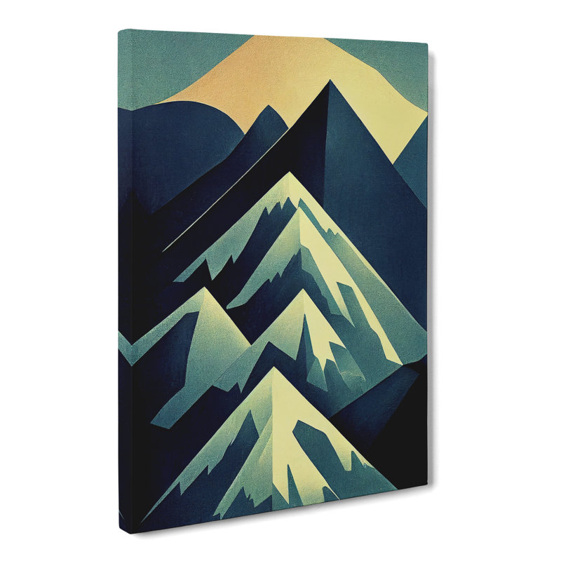 Winter Mountain Abstract - Wrapped Canvas, 60cm H x 40cm W x 3cm D