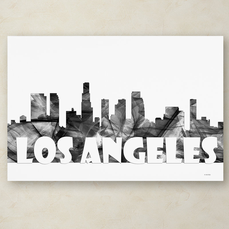 « los angeles california bg-2 » par marlene watson, impression sur toile tendue, H 22 po x l 32 po x P 2 po