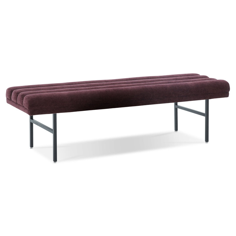 Banc en velours chenille cannelé 55 po Bolus