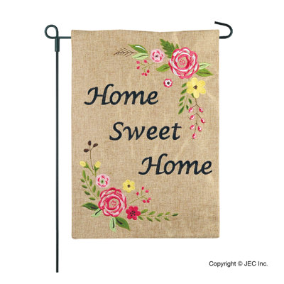Maison en polyester 21 côtés 21 x 14 po home drapeau de jardin