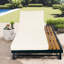 Méridiennes de patio réglables avec rangement, patio moderne en bois et métal