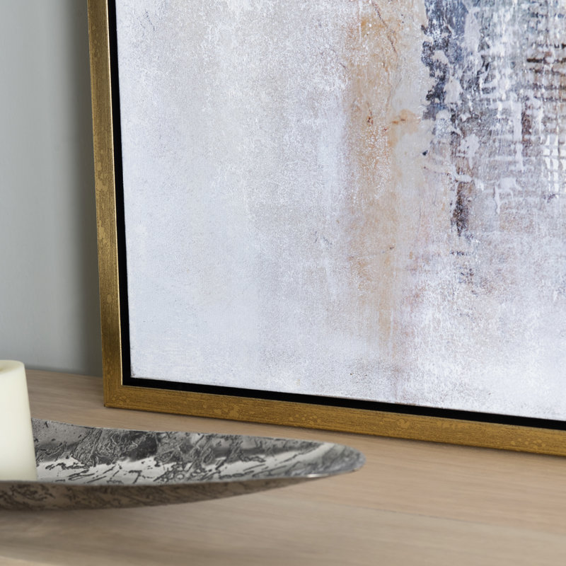 Rusty Lines Abstract Framed Canvas Wall Art