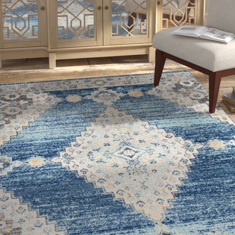 Christa Navy/Cream Rug, Rectangle 9' x 12'