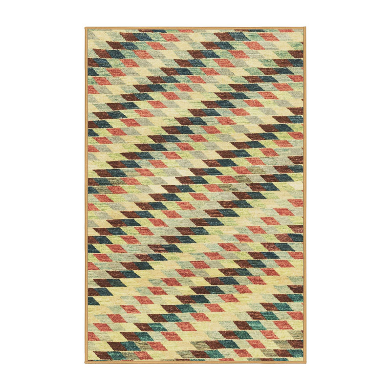 Tapis abstrait moderne 3422, Rectangle de 2 pi x 3 pi