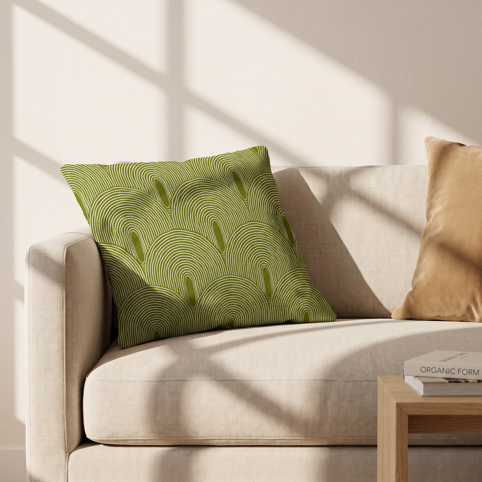 Limpo Indoor/Outdoor Throw Pillow, Chartreuse, 20" x 20"