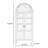 Simple solid wood arched display cabinet