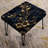 Cobalt Blue Gilded Frames Victorian Pattern - Damask Rectangle Ottoman