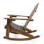 Détendez-vous dans la cour avec cette chaise berçante en bois avec un look classique
