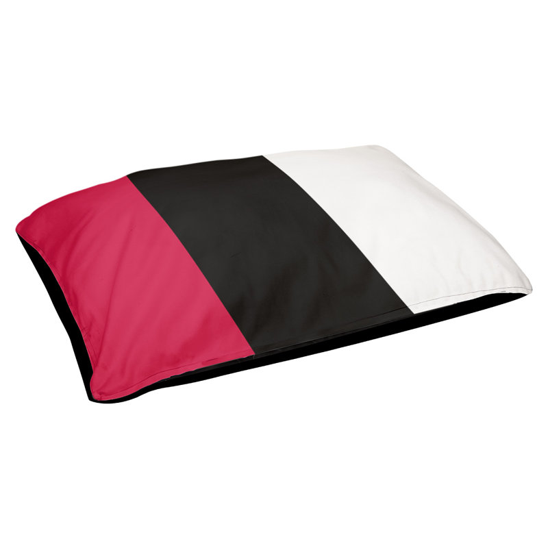 Coussin d'extérieur Toronto, Moyen (H 9,5 po x l 28 po x P 18 po), Rouge / Noir / Blanc