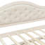 Lit de jour simple avec lit gigogne et rangement, canapé-lit en bois avec dossier capitonné à boutons pour le salon, la chambre à coucher, la chambre d'amis, beige-1781730544