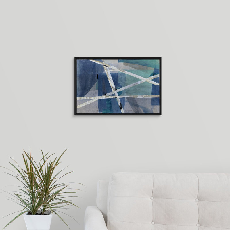 « too many options », peinture sur toile, H 13,7 po x l 19,7 po x P 1,75 po, Cadre flottant noir