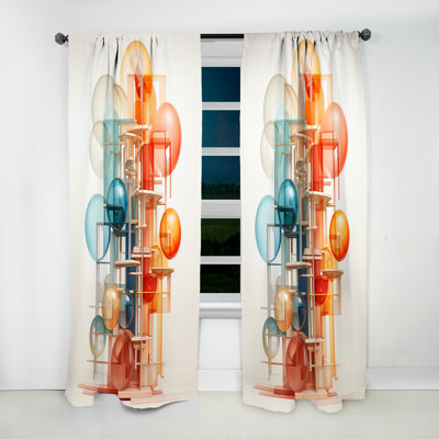 Pari - Abstract Geometric Room Darkening Curtain - 1 Panels