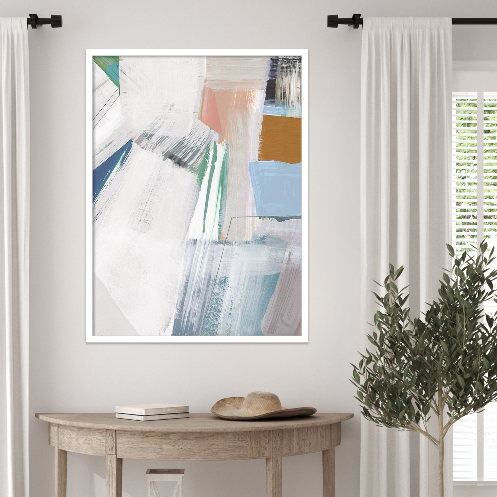 Buildings II by Gilpin Wood Framed Wall Art Print, White, 33" H x 25" W