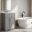Captain's Double-Door Bathroom Vanity With 24-Inch Sink, Quick-Assembly Cabinet, Available In White And Gray.