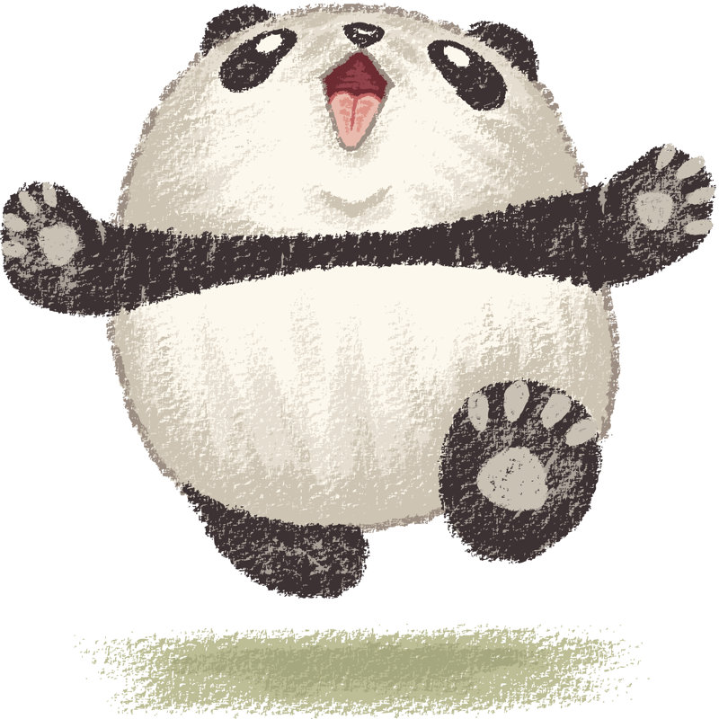 Happy Panda by Toru-Sanogawa - Wrapped Canvas Print, 30cm H x 30cm W