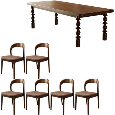 French style retro solid wood table set