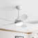 42” Modern Matte White Indoor/Outdoor LED Ceiling Fan Light With  Remote Control, 3-Light Colour Dimmable