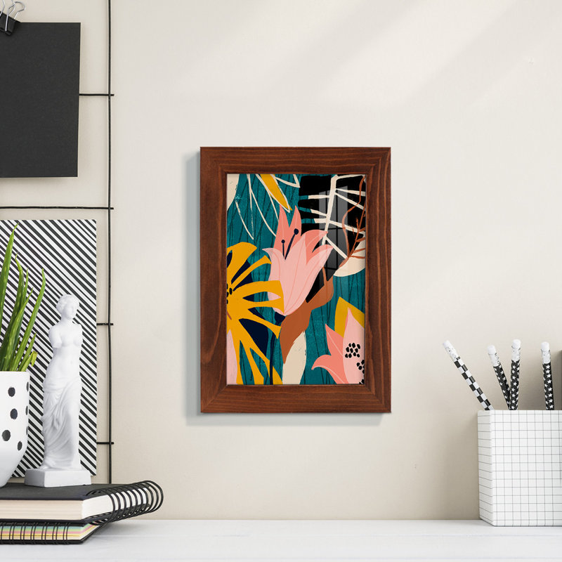 Lindenhurst Lily Lagoon II, encadré sur papier, H 7 po x l 5 po x P 1 po, Châtaigne