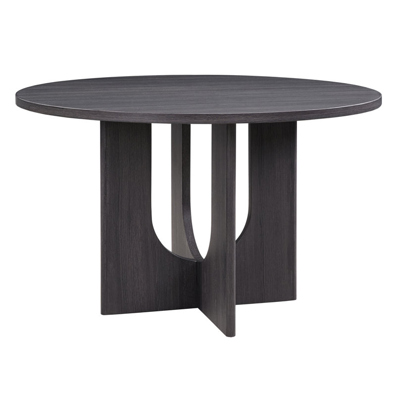Table de salle à manger ronde Marion, Noir antique