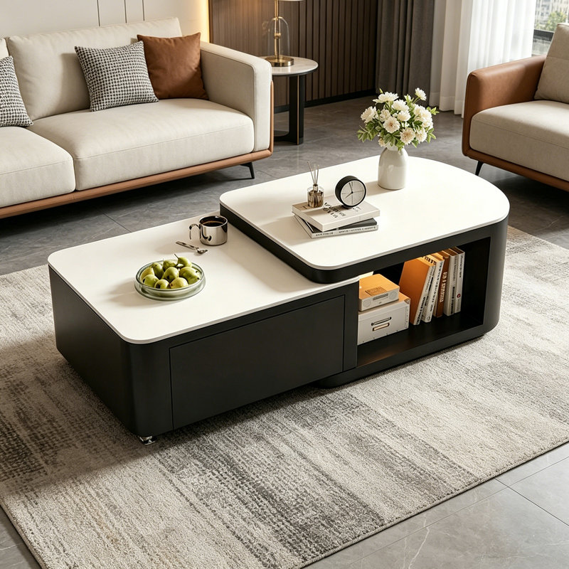 Table basse de luxe French Cream, White, Black