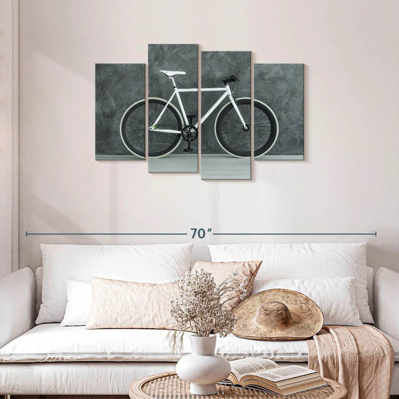 Vélo blanc Mehar, H 27 po x l 43 po