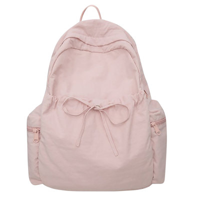 travel backpack Korean Lightweight Nylon Backpack Japanese Forest Drawstring Student Solid Color Bow Backpack Sports Travel Backpack