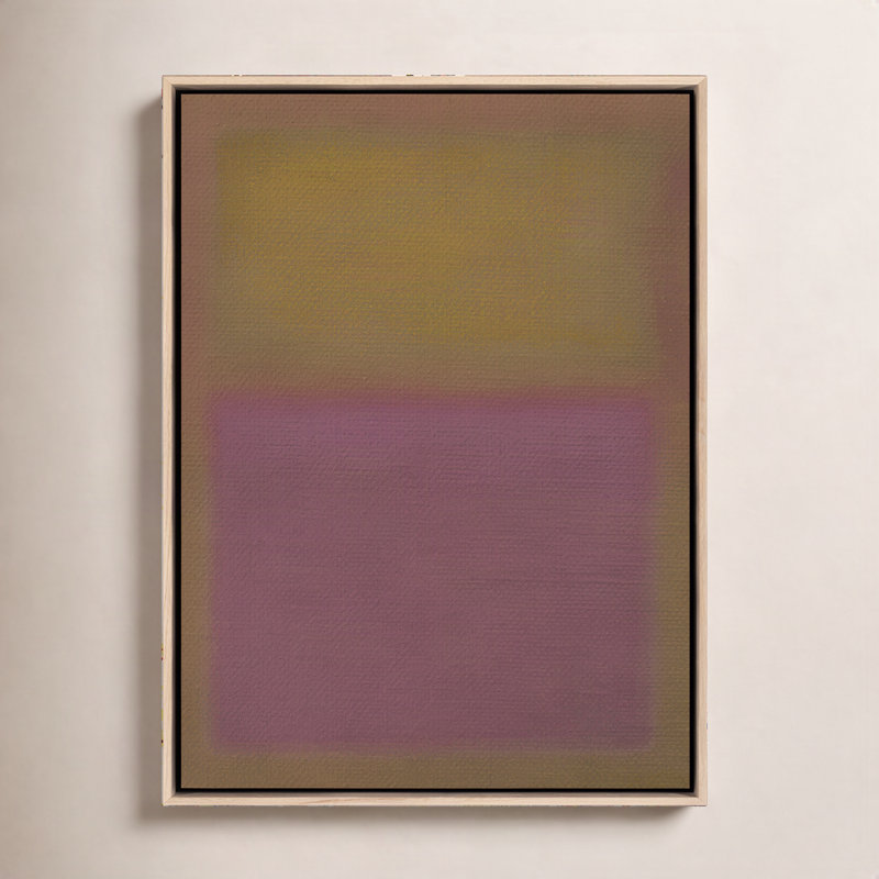 Composition Neutral Painting by Charles Stuart, 32" H x 24" W x 2" D, Violet, Light Brown