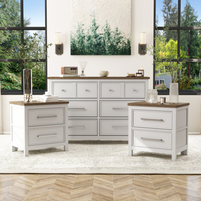 Lonegan 3-Piece Nightstands And Dresser Set