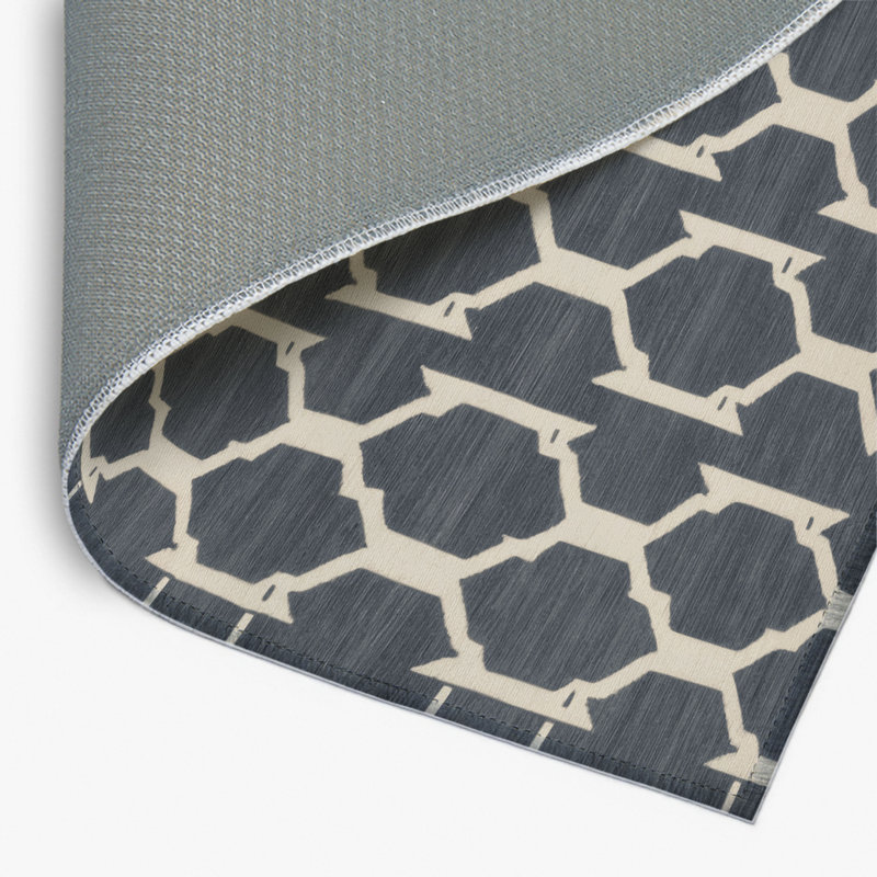 Tapis gris intérieur et extérieur Trellis, Rectangulaire 2 pi x 3 pi