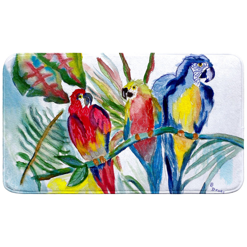 Tapis de bain Parrot Family, L 30 po x l 18 po