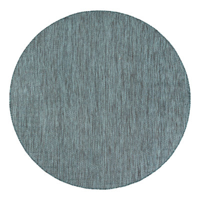 Tapis bleu sarcelle intérieur / extérieur Sevim
