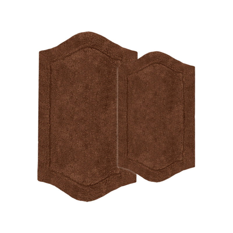 Ensemble de 2 tapis de bain Morissette (17 po x 24 po, 21 po x 34 po), Chocolat